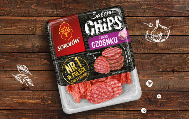 Salami chips czosnkowe 80g