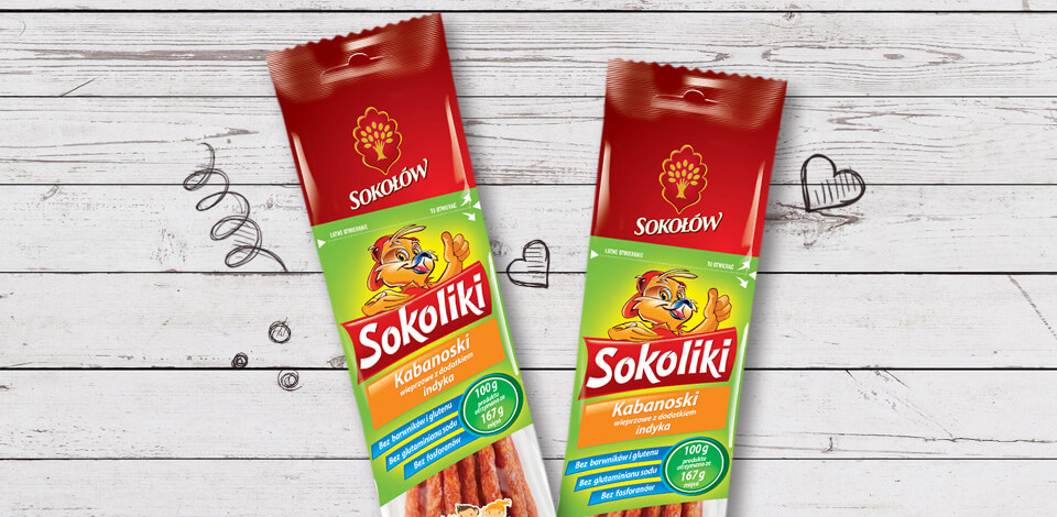 Sokoliki Kabanoski wieprzowe z dodatkiem indyka