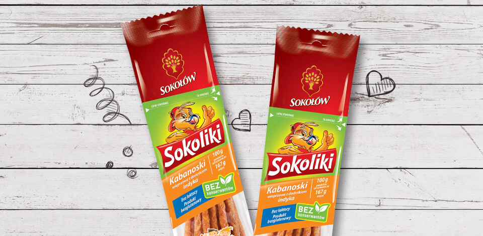 Sokoliki Kabanoski wieprzowe z dodatkiem indyka