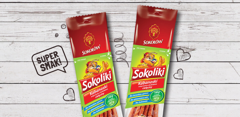 Sokoliki Kabanoski wieprzowe z dodatkiem cielęciny