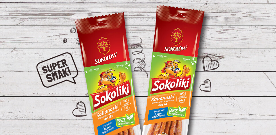 Sokoliki Kabanoski wieprzowe z dodatkiem cielęciny