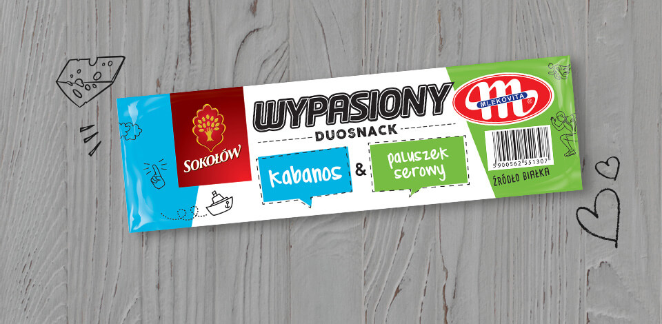 Wypasiony DuoSnack kabanos wieprzowy & paluszek serowy